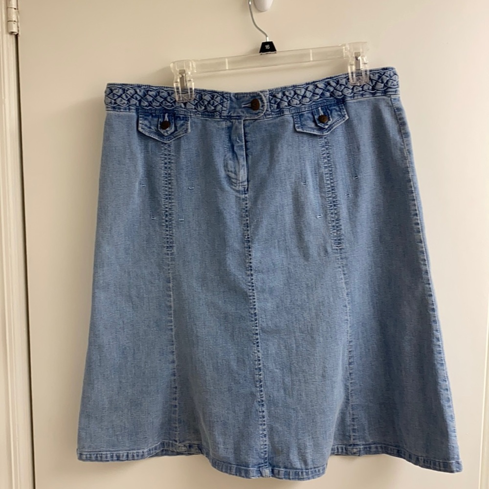 Anthropologie vintage denim skirt sz 16